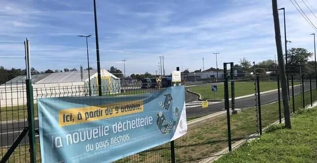 photo  inaugurée samedi 30 septembre 2023, la nouvelle déchetterie du pays fléchois ouvrira le lundi 9 octobre 2023.  &copy;  ouest-france 