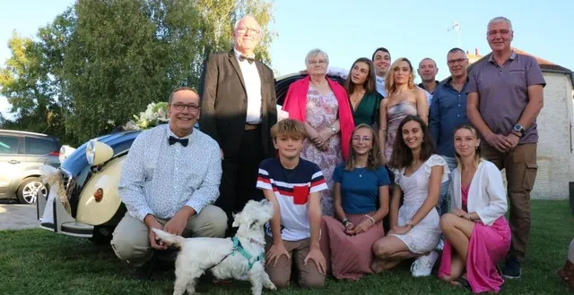 photo  les époux vaireaux entourés de leurs enfants et six petits-enfants.  &copy;  ouest-france 