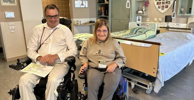 photo  françois tharreau et claire baumer peuvent désormais vivre ensemble dans leur studio tout neuf, au sein de la maison d’accueil spécialisée handi-village.  &copy;  ouest-france 