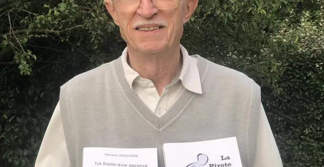 photo  gérard levacher, écrivain local, auteur de 23 ouvrages.  &copy;  le maine libre 