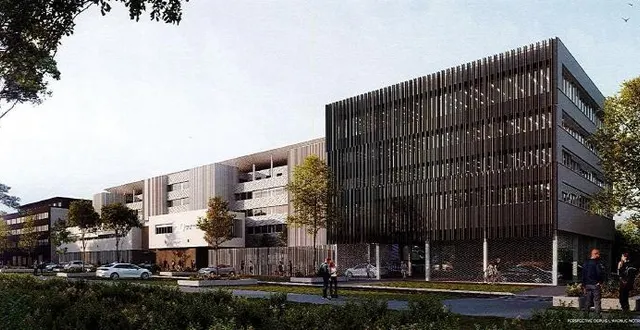 photo  une vue d’architecture de la future école d’ingénieurs polytech, à angers (maine-et-loire). aujourd’hui dans deux sites, elle sera regroupée sur le campus de belle-beille.  &copy;  université d’angers 