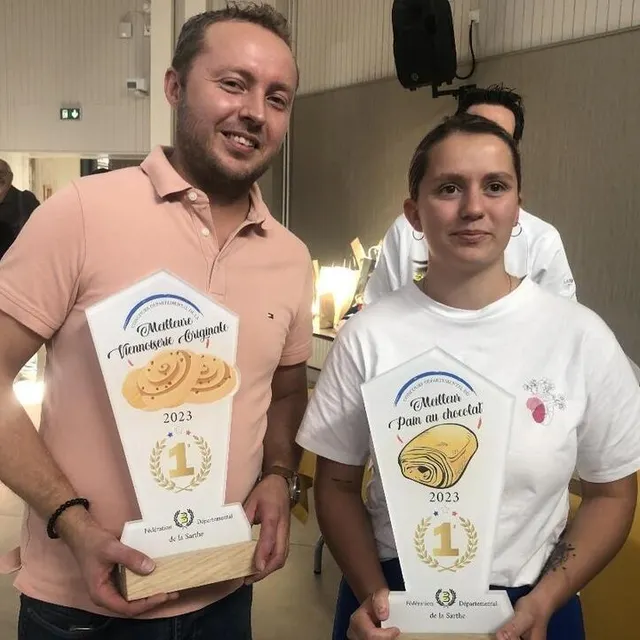 photo la boulangerie de teddy cheux, située 422 avenue félix geneslay au mans, a remporté les concours de la meilleure viennoiserie originale et du meilleur pain au chocolat.  ©  le maine libre