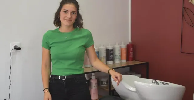 photo  maëva mèche vient d’ouvrir le salon de coiffure, l’art de la mèche.  &copy;  ouest-france 