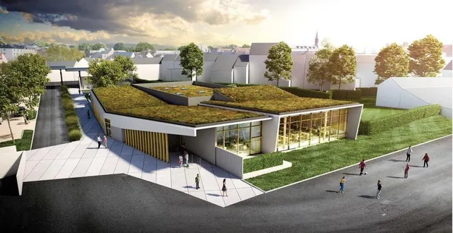photo  la mise en service du nouveau restaurant scolaire est prévue pour le 1er trimestre 2025.  &copy;  atelier delaroux 