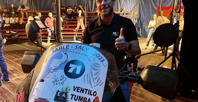 photo  vincent picard a rejoint le sénégal à moto en février 2023.  &copy;  le maine libre 