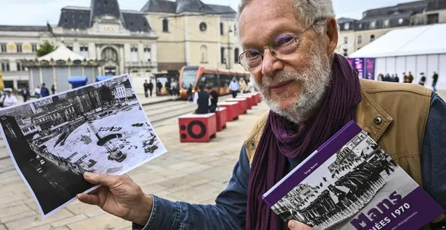 photo  le mans, vendredi 29 septembre 2023. après « le mans nos années 60 », la suite. serge bertin vient de publier « le mans nos années 70 » aux éditions de l’étrave. encore une immersion savoureuse dans le passé de notre ville.  &copy;  le maine libre-denis lambert 