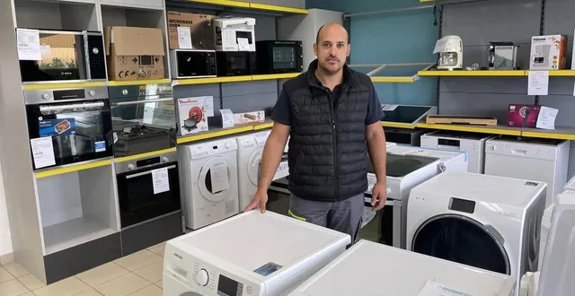 photo  mickaël rodriguez a ouvert son magasin de dépannage mais aussi de vente d’électroménagers de seconde main ou déclassés dans la zone du tertre, juste à côté de la boutique « les p’tites merveilles », à noyen-sur-sarthe.  &copy;  ouest-france 