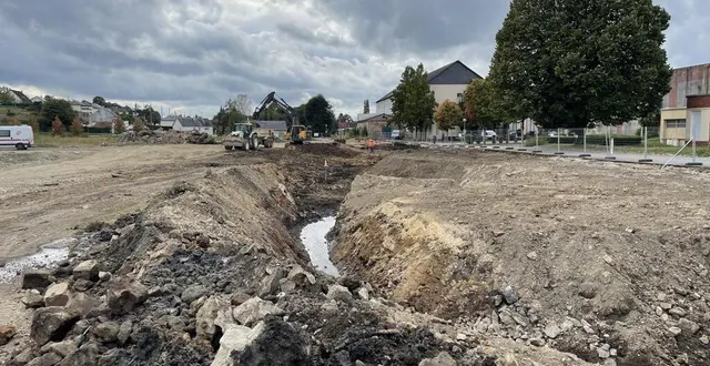 photo  derrière la gare de flers, le ruisseau du plancaïon va être rouvert et reméandré sur 300 m.  &copy;  ouest-france 