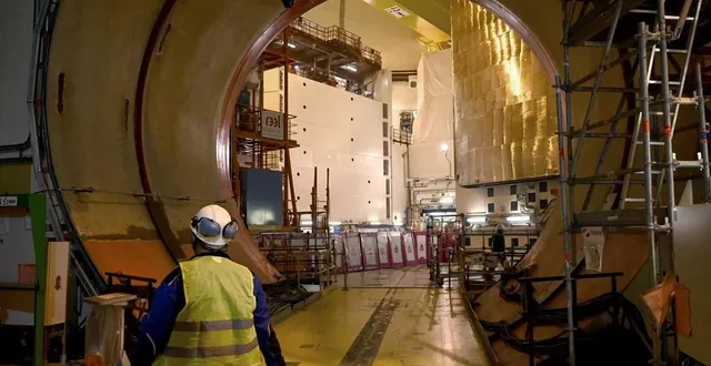 photo  le chantier du réacteur nucléaire de troisième génération type epr sur le centre nucléaire de production d’électricité de flamanville (ici, en 2022).  &copy;  stephane geufroi / archives ouest-france 