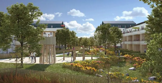 photo  maisons, appartements et résidence séniors sont en cours de construction à la place du stade bollée au mans.  &copy;  p2i 