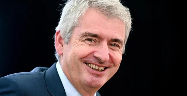 photo  emmanuel besnier, jeudi 19 octobre, lors de l’inauguration du nouvel atelier de l’usine de domfront.  &copy;  marc ollivier/ouest-france 