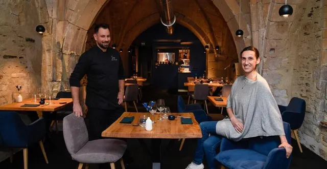 photo  angers, rue beaurepaire, le 19 octobre 2023. le chef nicolas adamopulos et sa compagne et chef de salle enza cezari dévoilent le nouveau sens.  &copy;  laurent combet 