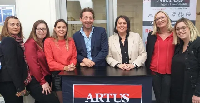 photo  jeudi 19 octobre, l’équipe de l’agence de travail temporaire artus inaugurait ses nouveaux locaux.   &copy;  le maine libre 