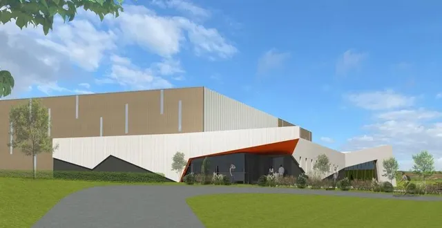 photo  une vue d’artiste du projet de gymnase à coulans-sur-gée.  &copy;  a3dess architecture 