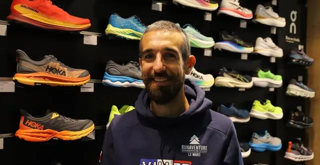 photo  maxime couallier a bouclé la traversée de la sarthe en 25 heures et 15 minutes, sur les chemins de randonnée du gr 36, dimanche 15 octobre 2023.  &copy;  ouest-france 