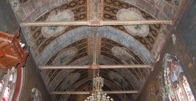 photo  plafond peint de la chapelle saint-françois  &copy;  ouest-france 