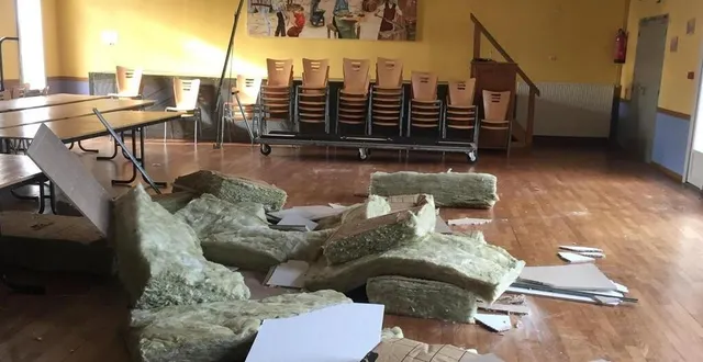 photo  le sinistre rend impossible l’utilisation de la salle.  &copy;  le maine libre 