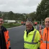photo christian duriez, directeur des espaces publics de flers agglo ; hervé borderie, le maire de cerisy-belle-étoile et michel lelarge, responsable des routes de flers et domfront-en-poiraie au département.