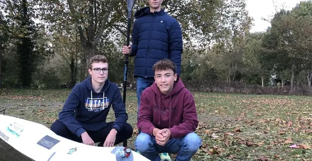 photo  assis : thomas pineau et timon perret. debout : robin tapissier.  &copy;  ouest-france 