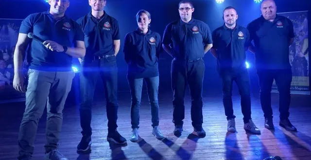 photo  l’amicale des sapeurs-pompiers de teloché a réuni 214 personnes pour sa première soirée cabaret.  &copy;  pompiers 