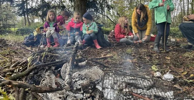 photo  le groupe des scouts du bocage de 6 à 8 ans a fait un « repas trappeur » ce samedi 11 novembre 2023 à pointel (orne).  &copy;  ouest-france 