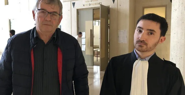 photo  le mans, lundi 13 novembre 2023. guy fourmy, maire de challes, et son avocat nicolas bouthière.  &copy;  le maine libre 