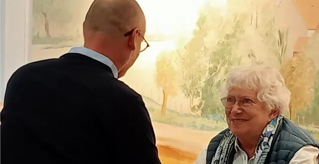 photo  janine knetcht, la doyenne de la journée, a reçu un panier garni.  &copy;  ouest-france 