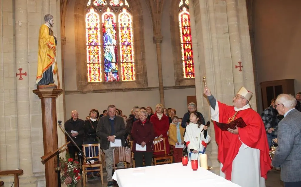 TorignylesVilles. L’évêque a béni la statue de saint Jean de Brébeuf