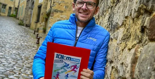 photo  le mans, mardi 14 novembre 2023. damien veillon et les organisateurs du 10 km le maine libre sont ravis : cette année, l’épreuve va pulvériser son record de participation.  &copy;  photo le maine libre – yvon loué 