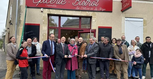 photo  ouverte depuis juillet 2023, l’épicerie bistrot aux statuts d’entreprise coopérative, les délices de la forge, a été inaugurée, ce samedi 18 novembre, à crosmières dans le sud-sarthe.  &copy;  ouest-france 