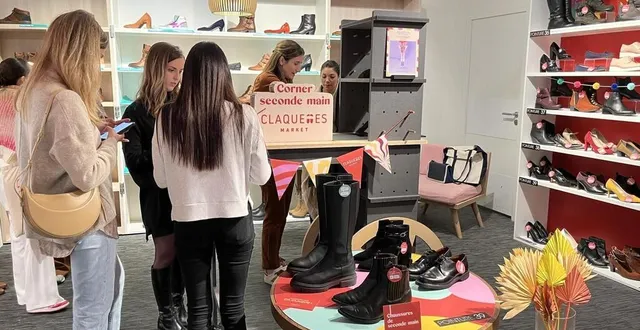 photo  claquettes market s’appuie sur une soixantaine de boutiques, dans lesquelles il est possible de déposer des paires mais aussi d’acheter des modèles de seconde main.  &copy;  groupe éram 