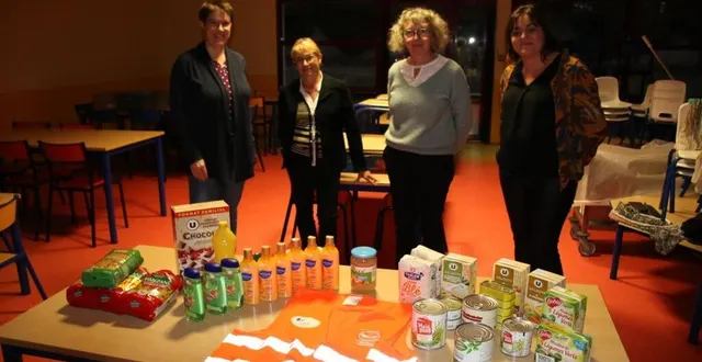 photo  une action qui a permis de récolter 19 kg de denrées.  &copy;  le maine libre 