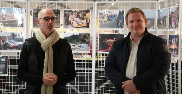 photo  alexis braud, adjoint délégué à la culture et à la vie associative d’allonnes, et gaëtan cordelet, président de l’association des passionnés de sports mécaniques.  &copy;  apsm 