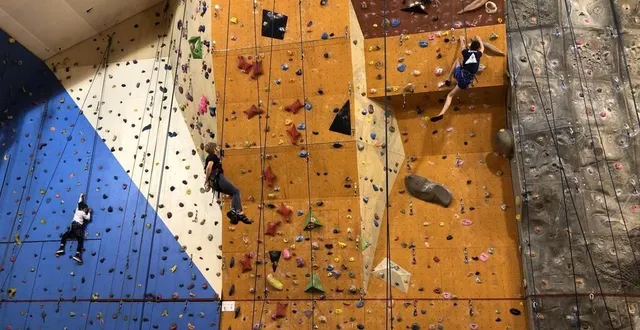 photo  une cinquantaine de grimpeurs ont tenté de gravir le mont blanc à flers pour le téléthon, en 2021.  &copy;  archives ouest-france 