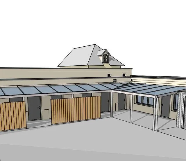 photo voici le plan 3d du projet de la nouvelle base de canoë-kayak, prévue pour l’été 2024.  ©  mairie de sablé-sur-sarthe