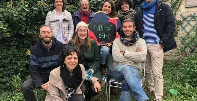 photo  angers, le 30 novembre 2023. une partie de l’équipe de matière grise avec le président frédéric aubert (debout à droite).  &copy;  co 