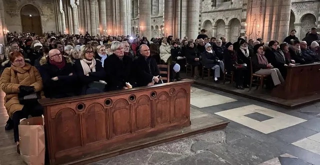 photo  le mans, samedi 2 décembre 2023. discours et pièces d’orgues se sont succédé pour célébrer l’élection de la cathédrale saint-julien au titre de plus belle cathédrale de france.  &copy;  le maine libre 