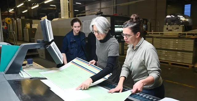 photo  directrice de l’imprimerie brodard & taupin, à la flèche, depuis 2018, virginie hamm-boulard fête les 100 ans de l’entreprise cette année. une longévité rare, mais qui ne doit rien au hasard.  &copy;  franck dubray / ouest france 