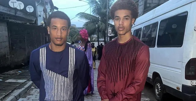 photo  les frères njoh : lilian le manceau à gauche et yonis, le palois.  &copy;  famille njoh 