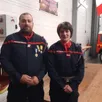 photo  estelle avallart, élevée au grade de sous-lieutenante est maintenant infirmière au sein du sdis 72  et le sergent-chef yvan chailleux qui a reçu la médaille d’honneur échelon argent et la médaille du mérite de l’union départementale échelon bronze. 