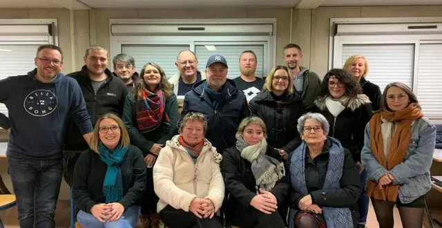 photo  le bureau d’assomniak à l’issue de l’assemblée générale.  &copy;  le maine libre 