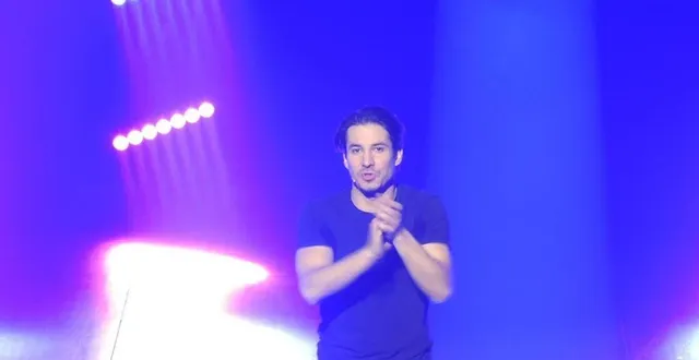 photo  avec arnaud tsamère et baptiste lecaplain, jérémy ferrari reforme la tournée du trio   &copy;  archives le maine libre 