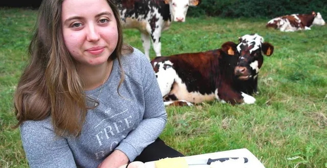 photo  à 23 ans, gabrielle lambert est à la tête de la ferme de l’aiguillonnière.  &copy;  archives le maine libre 