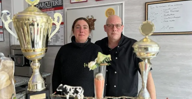 photo  emmanuelle et stanislas maillard ont été récompensés cette année encore pour leur boudin blanc.  &copy;  ouest-france 