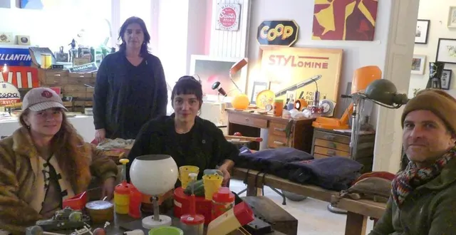 photo  delphine tatary, charlotte fériaud, louise thomass et adrien taillemite sont les initiateurs de ce marché éphémère  &copy;  ouest-france 