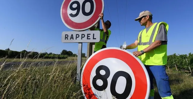 photo  le département va-t-il devoir enlever ses panneaux de 90 km/h ?  &copy;  archives courrier de l’ouest – josselin clair 