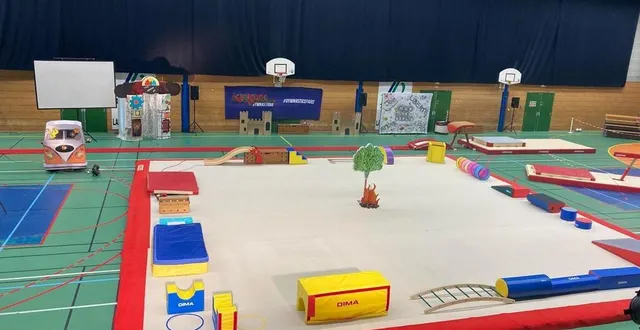 photo  la salle maurice-loiseau juste avant le gala.  &copy;  vsf gym 