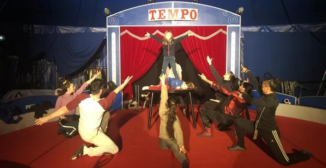 photo  le cirque tempo de flers (orne) a répété son entrée en scène, vendredi 15 décembre 2023.  &copy;  ouest-france 