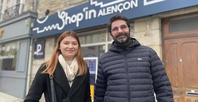 photo  laurine drans, animatrice shop’in alençon, et max lottin, le nouveau président.  &copy;  ouest-france 