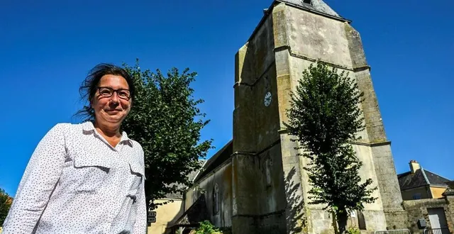 photo  sylvie dubreuil, maire de rené bénéficiera d’une aide conséquente pour restaurer l’église saint-pierre de rené  &copy;  denis lambert 
